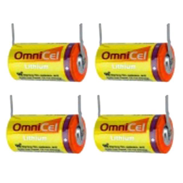 4x OmniCel ER14335 3.6V 1.65Ah 2/3AA Lithium Battery w/ Tabs Tracking ...