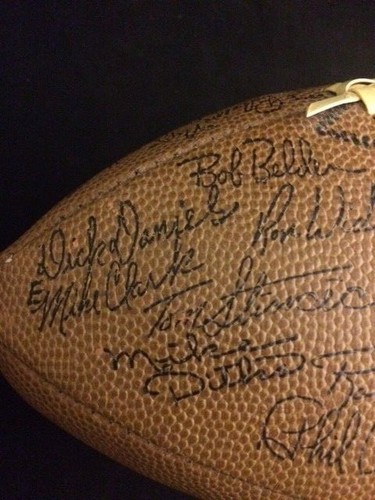 1969 DALLAS COWBOYS SIGNED FOOTBALL w/ 51 REPRO AUTOGRAPHS FULL SIZE VINTAGE - Picture 10 of 12