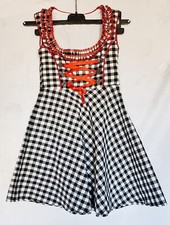 DRESS VINTAGE TRACHTEN OKTOBERFEST DIRNDL TYROL PLAID GIRL SIZE US 7 EU 122