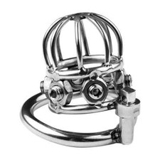 Breathable Metal Chastity Cage Peni Rings Men Spike Scrotum Chastity Device