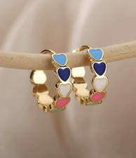 hoop earrings for women. heart shaped. for daily use.