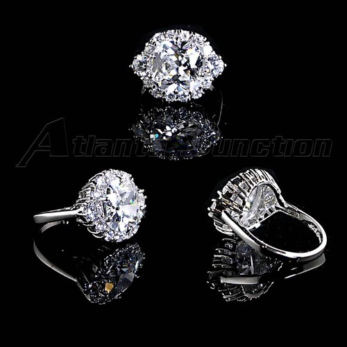 *STUNNING* RADIANT CUT CLEAR CZ COCKTAIL RING_SZ-6__925 STERLING SILVER_NF - Picture 2 of 7