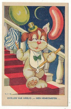 Swedish Bonzo the Dog-like Postcard The Evening was Lovely but the Homecoming..