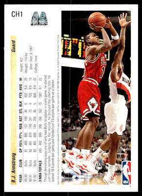1992 Upper Deck McDonald's #CH1 B.J. Armstrong Chicago Bulls Near