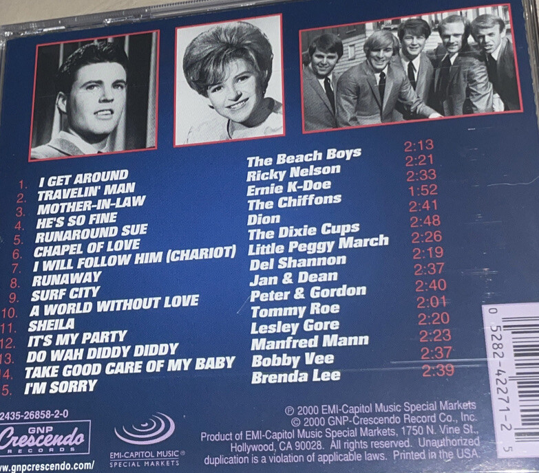 CD #1 HITS 1960-1964 VARIOUS ARTISTS #342 Brand New CD #1 HITS 1960-1964 VARIOUS ARTISTS #342 Brand New