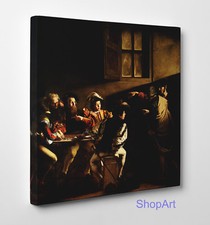 🏆 Quadro Caravaggio Vocazione di San Matteo Stampa su Tela Vernice Pennellate
