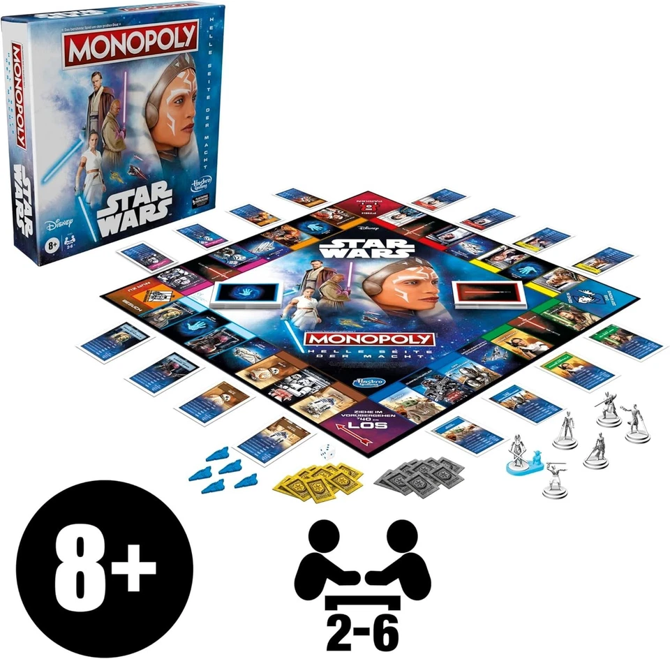 Monopoly: Star Wars Light Side Edition Disney Ahsoka Family Board Game Brand New - Image 3 of 4