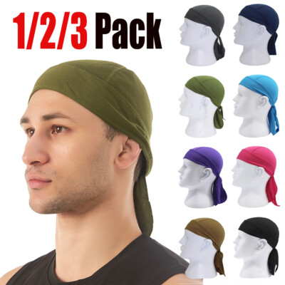 1/2/3 Pack Sweat Wicking Pirate Hat Motorcycle Helmet Liner Skull Caps Headscarf