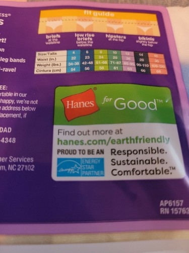 HANES TAGLESS GIRLS 100% COTTON BRIEFS 14 PACK SIZE 12 MULTI COLORED FLOWERS - Picture 4 of 5