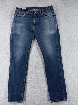 Levis Pants Adult 34 Blue Denim Jeans Big E 511 Cotton Blend Premium Zip 32x28