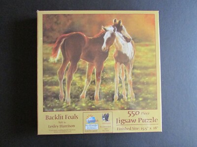Sunsout Puzzle 550 Teile No. 39506 Backlit Foals NEU und OVP Pferde USA Import