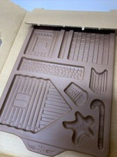 New Longaberger Pottery Gingerbread Country Cabin Mold 1996 Made In USA cookie