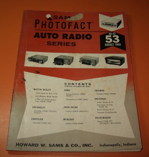Sams Photofact Radio samochodowe Seria AR- Radio tranzystorowe Serwis TSM- Instrukcja U-PICK - Zdjęcie 89 z 378