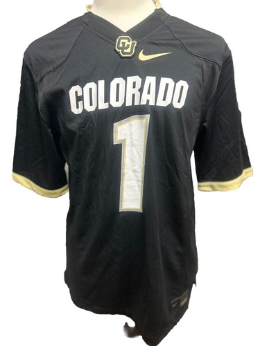 Colorado Buffaloes #1 Nike Men's Black Game Jersey M New $100