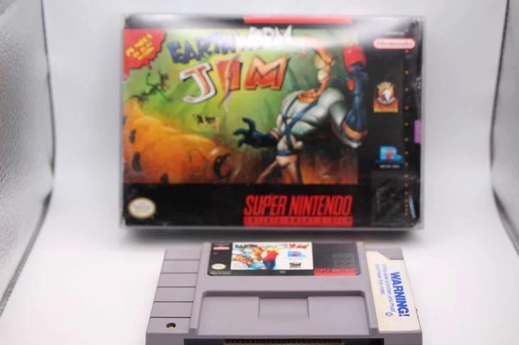 Preços baixos em Jogos de videogame Nintendo SNES earthworm Jim