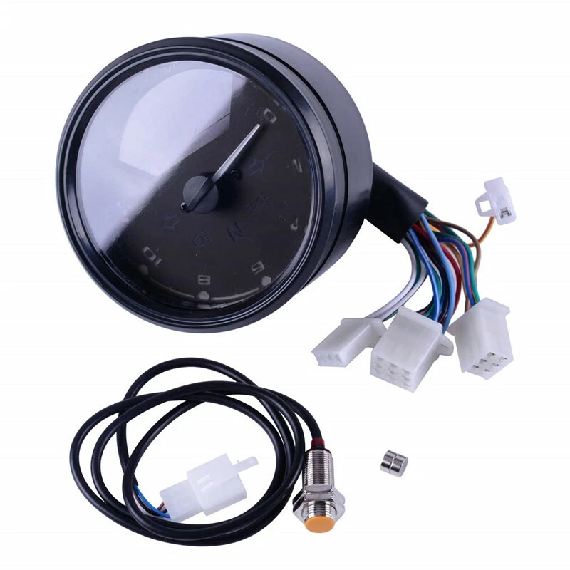 12000RPM kmh/mph Gauge Motorcycle LCD Digital Tachometer Speedometer Odometer - Image 2 of 4