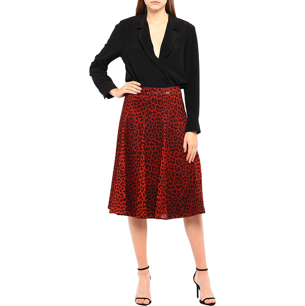 Leopard mini cheap flare skirt