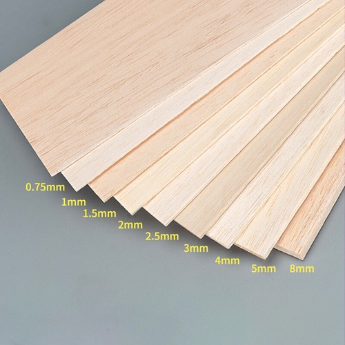 Balsa Wood Sheet Board Panel Thick 0.75mm-10mm Aircraft Ship Model DIY 310*100mm - Picture 4 of 28