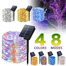 100/200/300LED Solar Fairy String Lights Outdoor IP65 Waterproof Garden Decor US