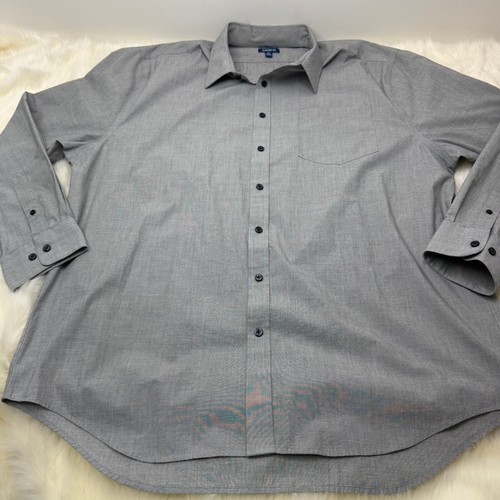 george | Set of 3 Long Sleeve Classic Fit Button Down Shirts in Gray + Black - Picture 17 of 21