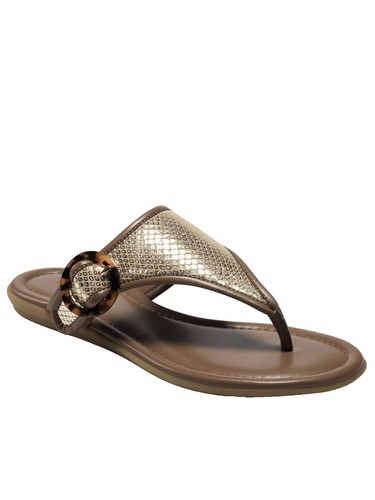 INC Womens Blue Bow And Rhinestone Accents Slip Resistant  INC Womens Navy Bow And Accents Madena Round Toe Slip On Thong Sandals 5 M display picture 1