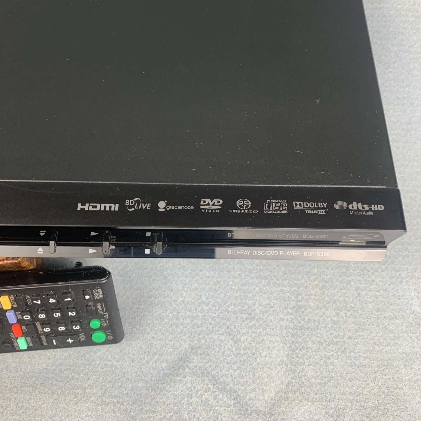 Sony BDPS380 BluRay Disc/DVD Player with Remote eBay