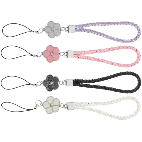 4 Pcs Mobile Phone Straps Work Miss Wristlet Keychain Purple Cell Charms - 第 9/12 張圖片