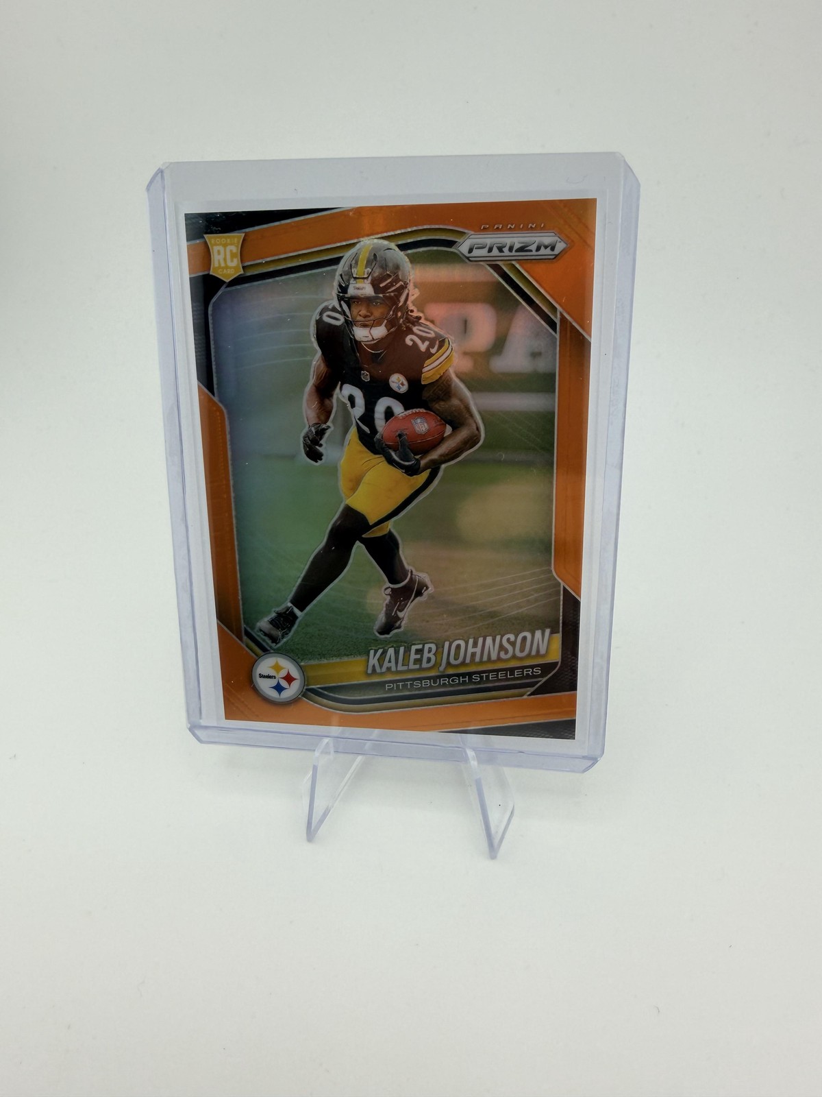 2025 Panini Prizm #375 Kaleb Johnson Orange 243/249 RC ROOKIE