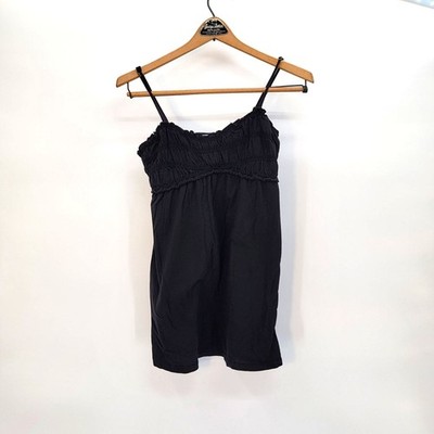 Y2K Babydoll witchy Smocked Ruched Bohemian Cottagecore Peasant tank top Large
