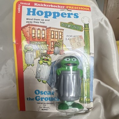 Knickerbocker Sesame Street Oscar the Grouch Wind-Up Toy Preschool Hoppers 1979