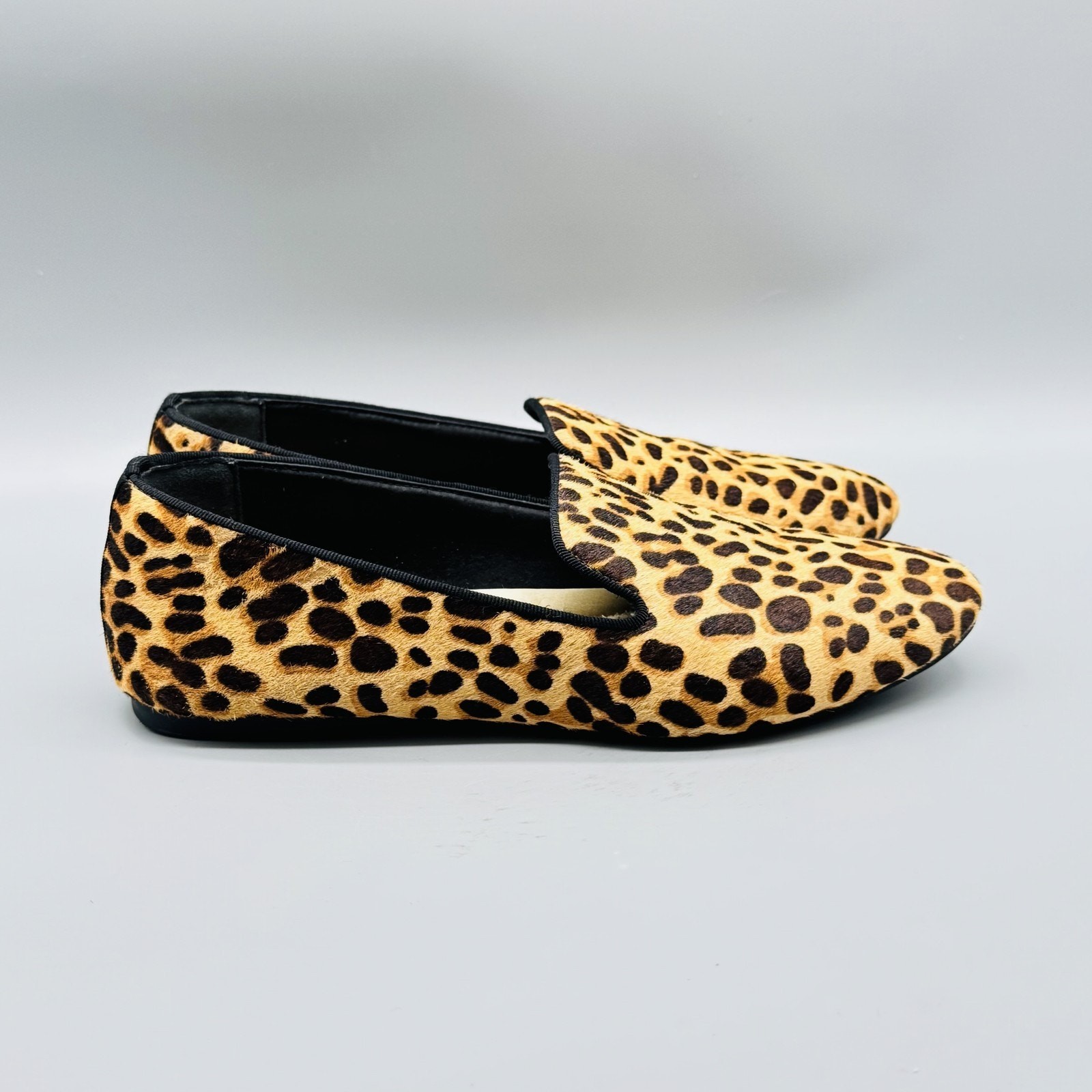 SAOLA Scarpe Birdies donna 8 mocassini stampa leopardata capelli di vitello slip on suola piatta trapuntata