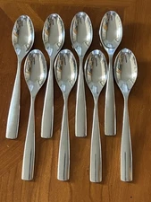 Studio William Soup Spoon Stainless Cassia Pattern 8 1/4” Set of 8