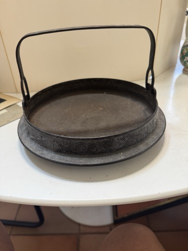 Vintage Japanese Cast Iron Sukiyaki Shabu-Shabu Pot Bail Handle