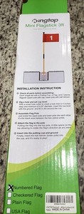 KINGTOP Mini Flagsticks 3 Feet Putting Green Practice Hole Flag Numbered Golf