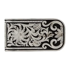 Montana Silversmiths Men's Leathercut Bitterroot Money Clip - Mcl27