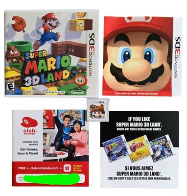 Super Mario 3D Land 3DS Video Game Nintendo Manual Advertising Complete CIB