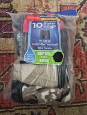 Hanes Boxer Briefs Boys XL 16/18 Tagless Cool Comfort FLEX 10 Pair Underwear NEW