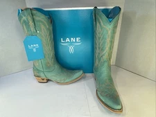 LANE Lexington Cowboy Boots Taos Turquoise 6.5 NEW WITH BOX