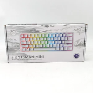 Razer Huntsman Mini White 60% Optical Gaming Keyboard - Purple Clicky Switches