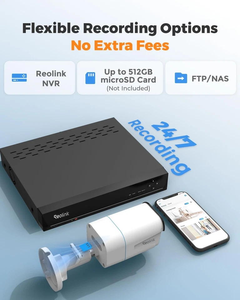 4K/8MP Security Bullet PoE IP Camera,Surveillance Outdoor Indoor,Human/Vehicl... - Image 4 of 4