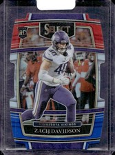 2021 Panini Select #95 Zach Davidson Red and Blue Prizm Die Cut