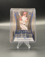 Heston Kjerstad 2020 Leaf Trinity Clear Blue AUTO RC Rookie Card /25 . rookie card picture