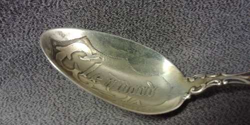 1904 Gleenwood Iowa Mills Co Sterling Silver Souvenir Spoon Antique 19.8 Grams - Picture 4 of 23