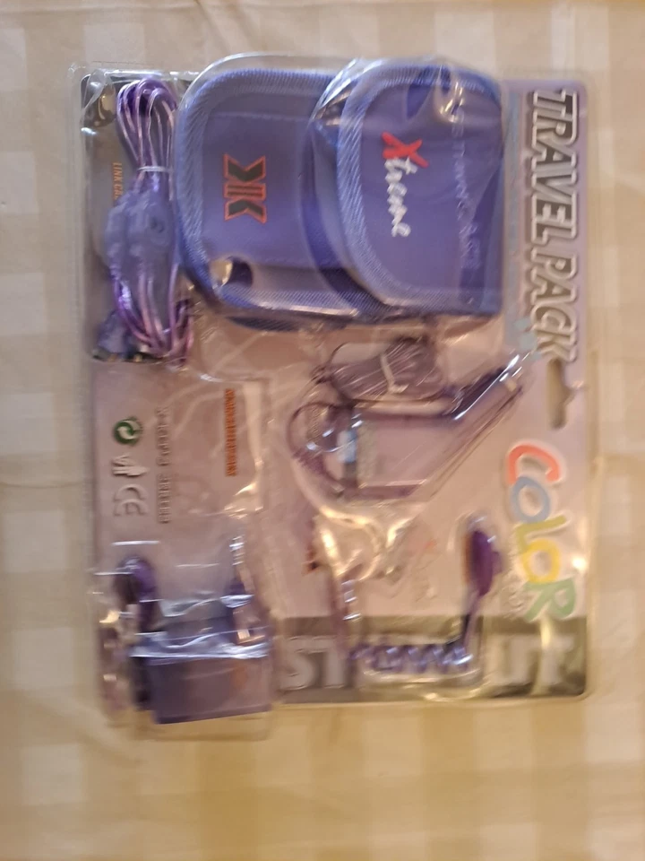 NINTENDO GAME BOY COLOR GBC MASTER PACK TRAVEL CASE POWER ADAPTER LINK CABLE NEW - Immagine 3 di 4