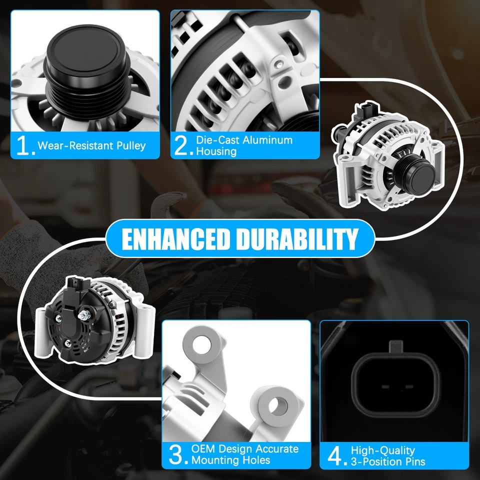 Alternator 11682 Fits Chevrolet Colorado 2015-2020 Impala 2014-2019 104210-1962 Foto 4 de 4