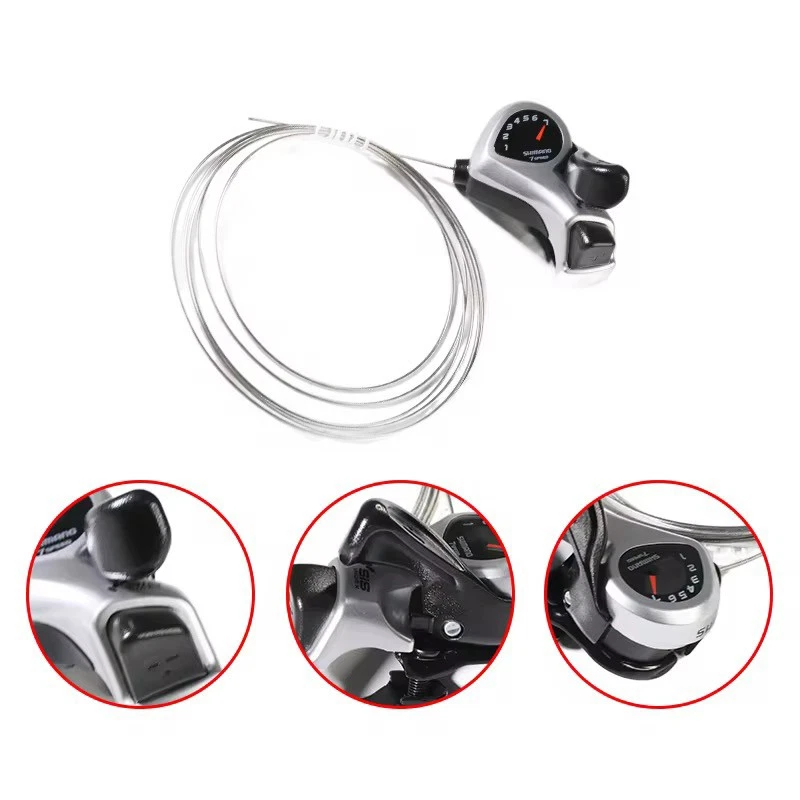 Shimano SL-TX50 3/6/7/18/21 Speed MTB Mountain Bike Thumb Gear Shift Lever Set - Image 2 of 4