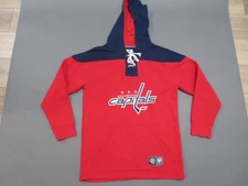Washington Capitals Hoodie Pullover Mens Medium Red NHL Hockey Lace Up Fanatics