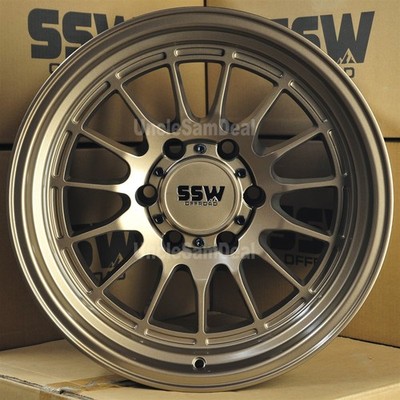 17x9 6x139.7 6x5.5 -25 OFFSET SSW OFFROAD DAKAR BRONZE 15 SPOKES TRUCK 4 WHEELS