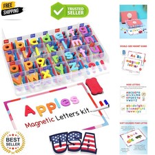 Classroom Magnetic Alphabet Letters Kit 238 Pcs with Double - Side Magnet Boa...