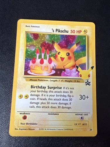 Pokémon TCG Birthday Pikachu #24 Celebrations